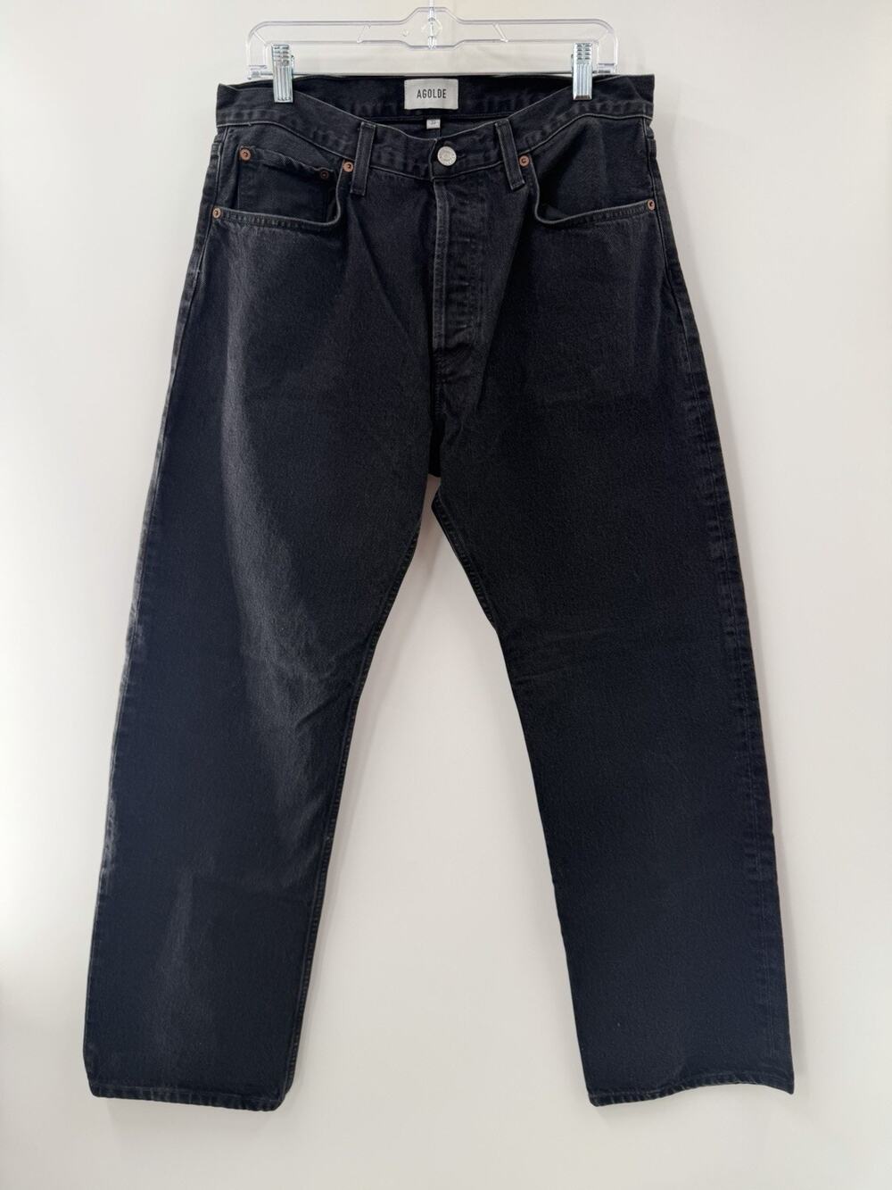 AGOLDE Men’s Magnus Black Jeans Straight Leg Relaxed Fit Size 31 X 30 EUC